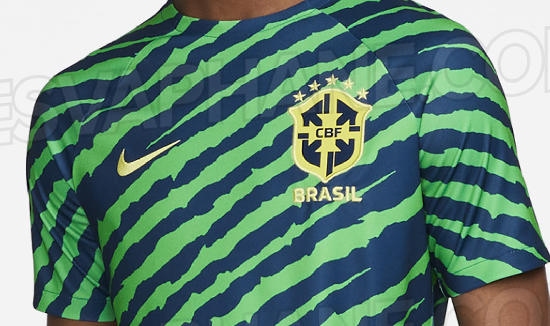 Camiseta De Treino Seleção Brasileira 2022 Camisa pré-jogo do Brasil para a Copa 2022 tem imagem vazada :: Revista
